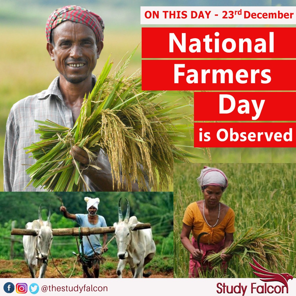 ON THIS DAY 23rd December National Farmers Day is Observed Study Falcon